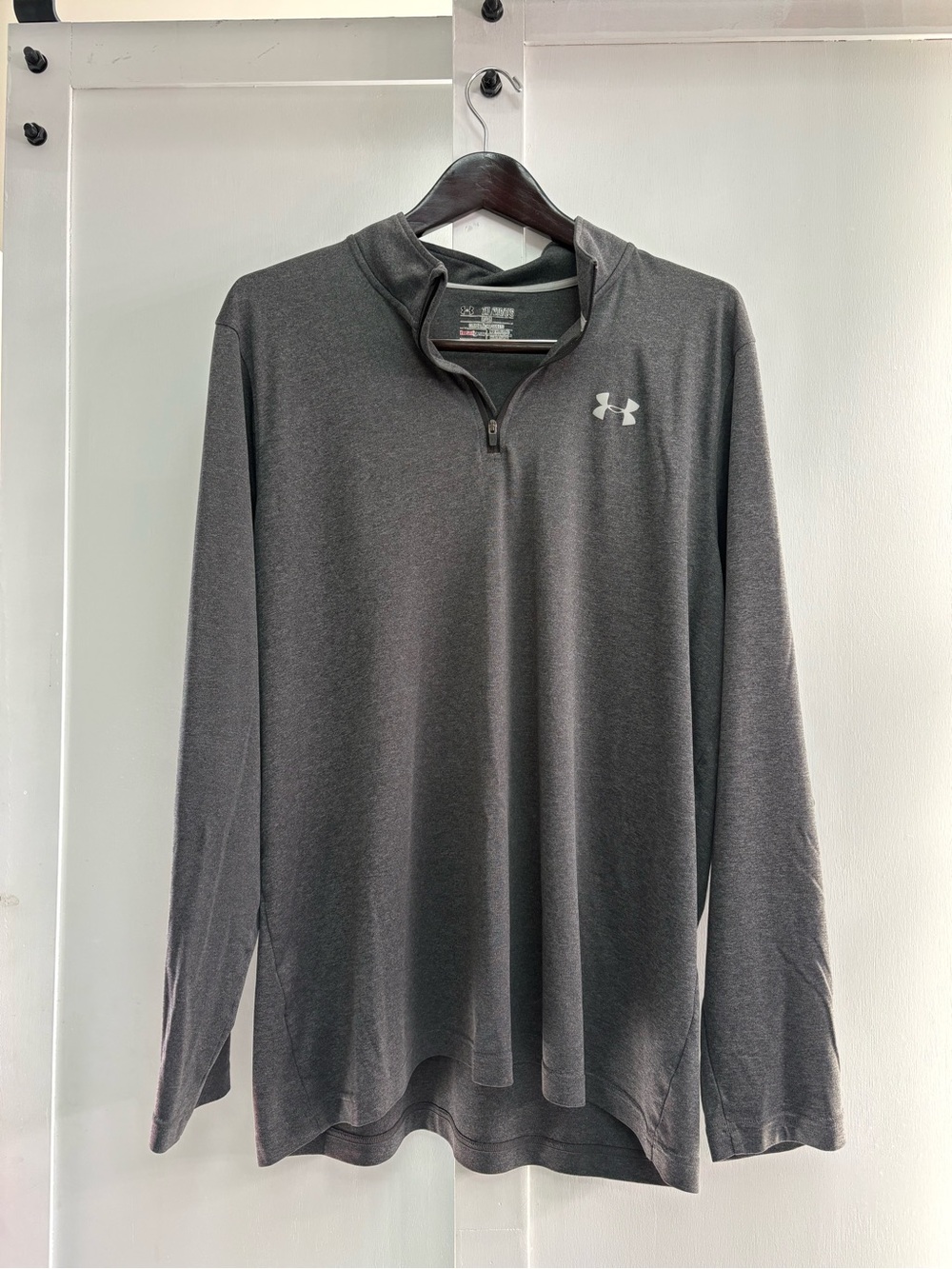 Big&Tall Under Armour Men’s Charcoal Gray Quarter-Zip Performance Pullover 2XL